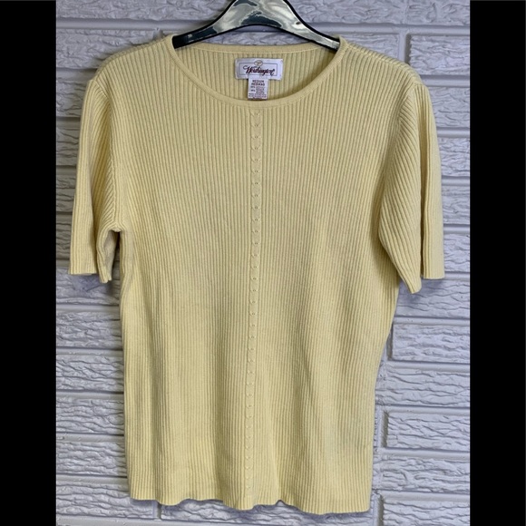 Worthington Plus Womens Split Crew Neck 3/4 Sleeve Blouse